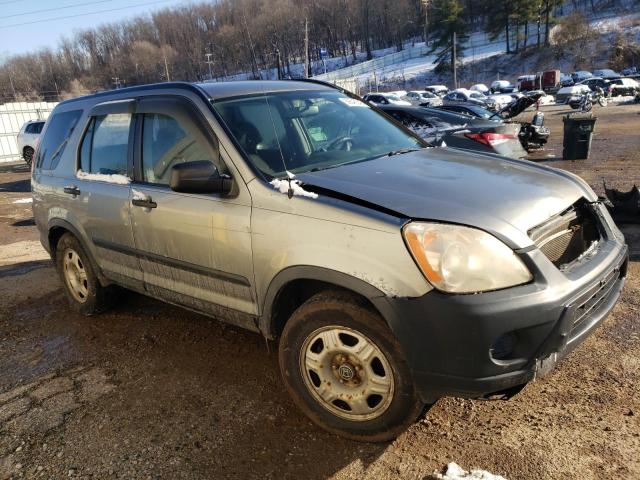 JHLRD78526C041373 - 2006 HONDA CR-V LX GRAY photo 4