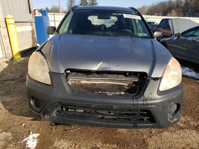 JHLRD78526C041373 - 2006 HONDA CR-V LX GRAY photo 5