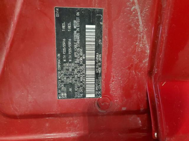 JTLZE4FE7EJ063394 - 2014 TOYOTA SCION XB RED photo 12