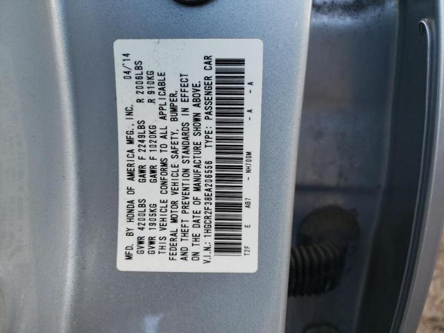 1HGCR2F38EA206556 - 2014 HONDA ACCORD LX SILVER photo 12