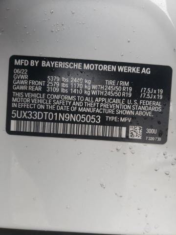 5UX33DT01N9N05053 - 2022 BMW X4 XDRIVE30I WHITE photo 13