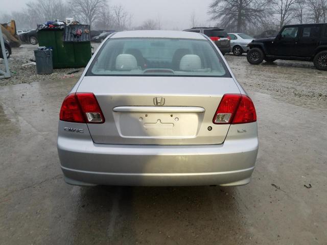 1HGES16535L023045 - 2005 HONDA CIVIC LX SILVER photo 6