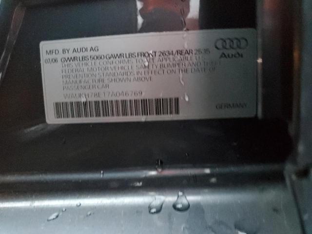 WAUKH78E17A046769 - 2007 AUDI A4 3.2 AVANT QUATTRO GRAY photo 14