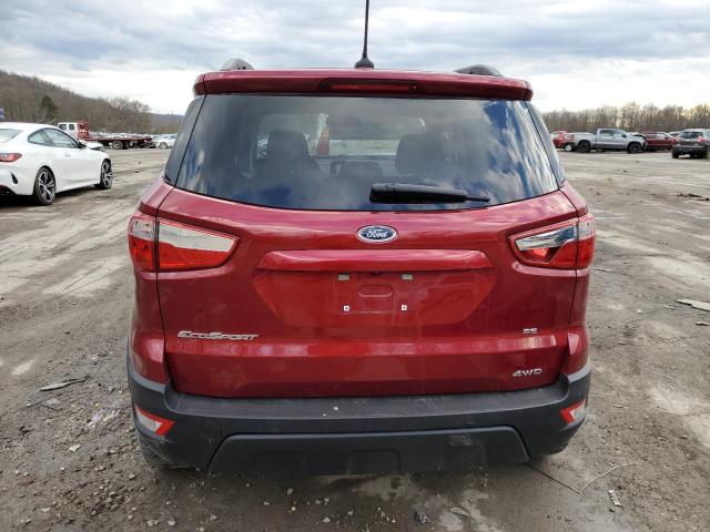 MAJ6P1UL8JC221187 - 2018 FORD ECOSPORT SE RED photo 6