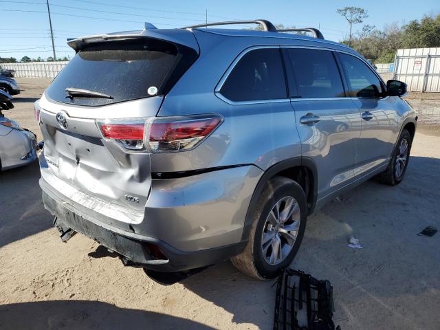 5TDKKRFHXFS052858 - 2015 TOYOTA HIGHLANDER XLE ვერცხლისფერი ფოტო 3