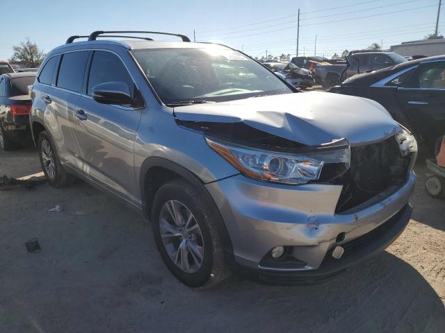 5TDKKRFHXFS052858 - 2015 TOYOTA HIGHLANDER XLE SILVER photo 4