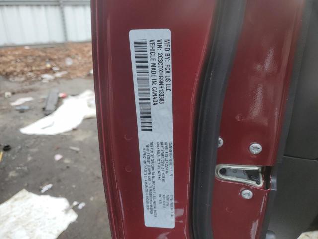 2C3CDXHG9NH133388 - 2022 DODGE CHARGER GT BURGUNDY photo 12