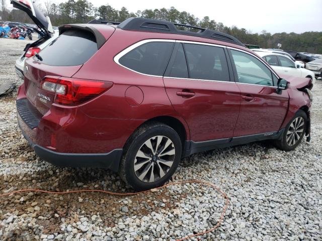 4S4BSALC6F3214315 - 2015 SUBARU OUTBACK 2.5I LIMITED BURGUNDY photo 3