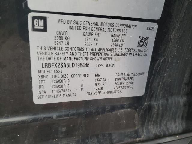 LRBFX2SA3LD198446 - 2020 BUICK ENVISION ESSENCE Սև լուսանկար 13