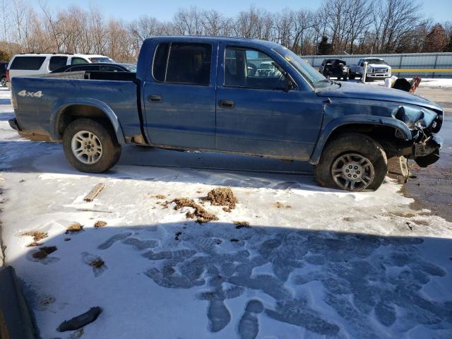 1D7HG38N64S525032 - 2004 DODGE DAKOTA QUAD SPORT BLUE photo 3