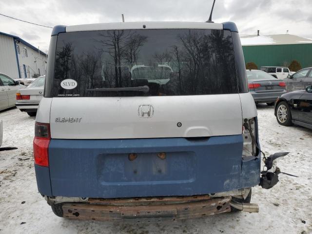 5J6YH286X6L007202 - 2006 HONDA ELEMENT EX GRAY photo 6