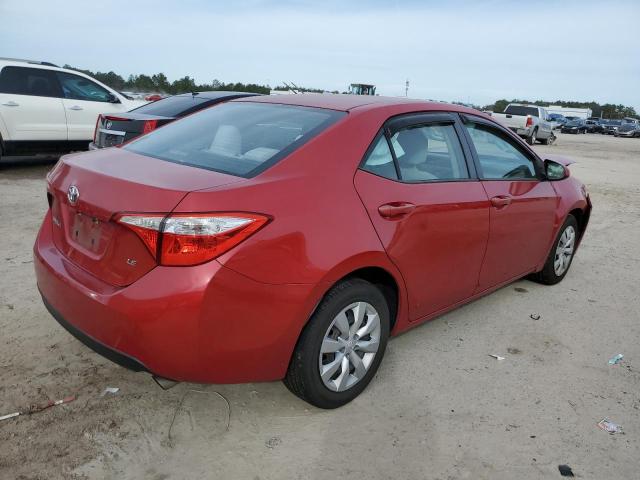 2T1BURHE1EC061789 - 2014 TOYOTA COROLLA L RED photo 3