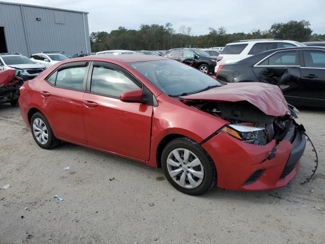 2T1BURHE1EC061789 - 2014 TOYOTA COROLLA L RED photo 4