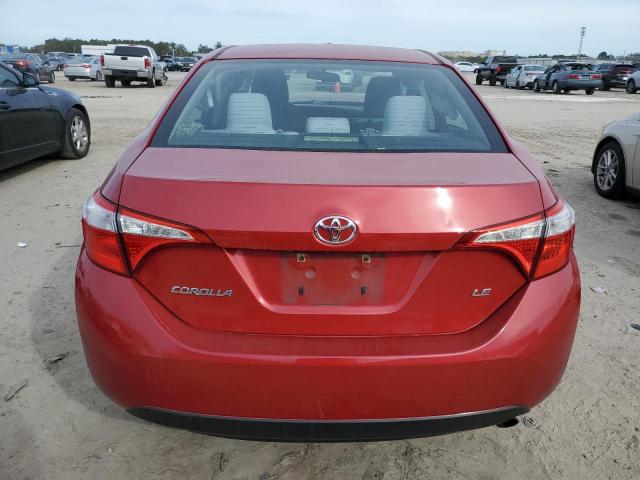 2T1BURHE1EC061789 - 2014 TOYOTA COROLLA L RED photo 6