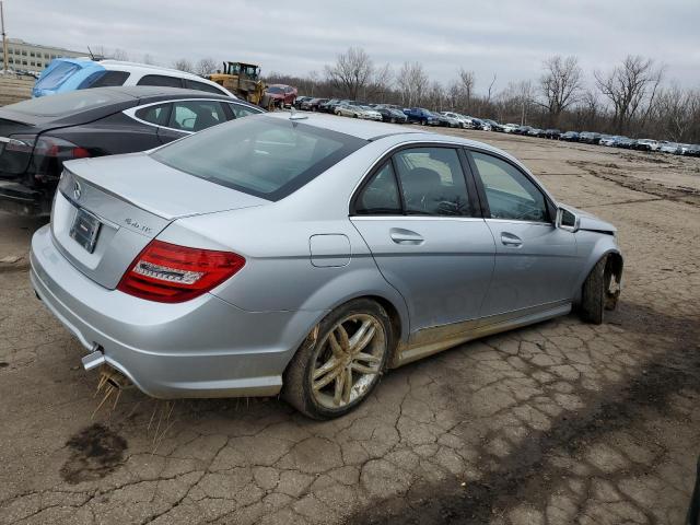 WDDGF8AB8DR291785 - 2013 MERCEDES-BENZ C 300 4MATIC SILVER photo 3