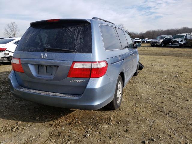 5FNRL38765B000255 - 2005 HONDA ODYSSEY EXL BLUE photo 3