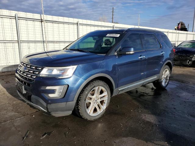 1FM5K8FH9GGC04496 - 2016 FORD EXPLORER LIMITED BLUE photo 1