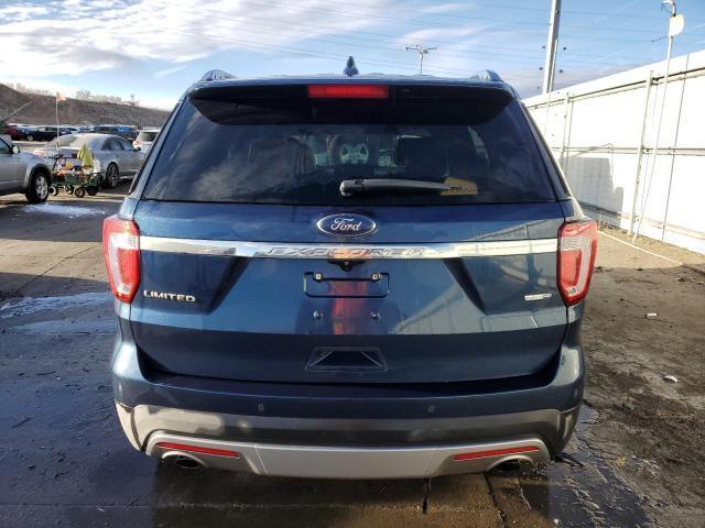 1FM5K8FH9GGC04496 - 2016 FORD EXPLORER LIMITED BLUE photo 6