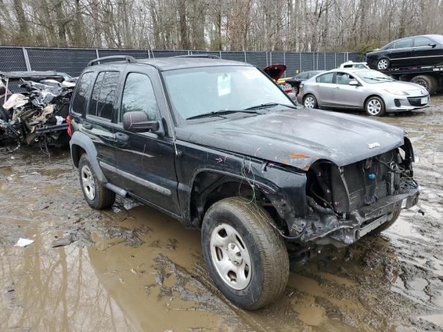 1J8GL48KX7W705388 - 2007 JEEP LIBERTY SPORT BLACK photo 4