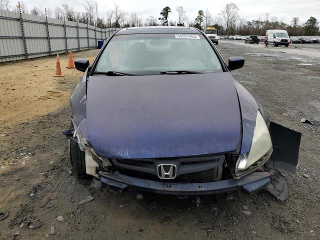 1HGCM56865A050867 - 2005 HONDA ACCORD EX BLUE photo 5