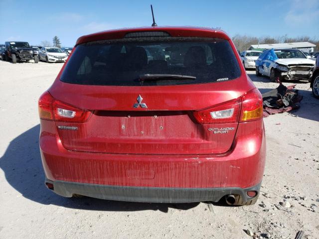 4A4AR3AU8FE027500 - 2015 MITSUBISHI OUTLANDER ES RED photo 6