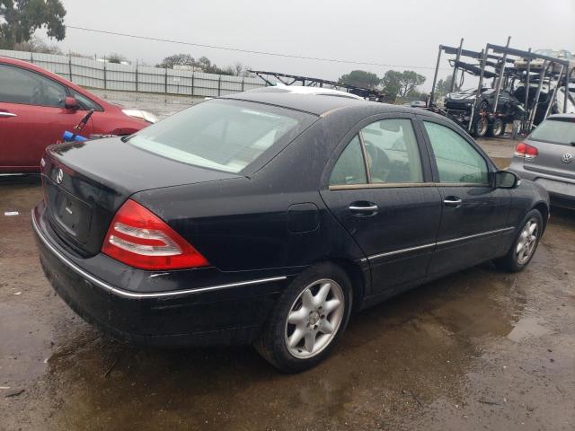 WDBRF61J53A466844 - 2003 MERCEDES-BENZ C 240 BLACK photo 3