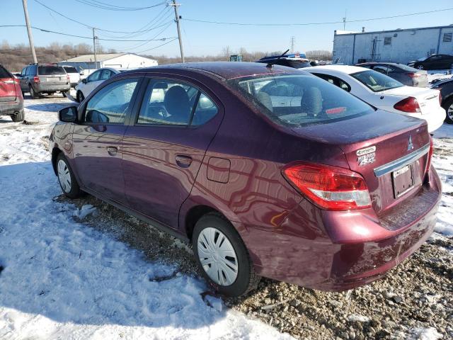 ML32F3FJ4LHF03308 - 2020 MITSUBISHI MIRAGE G4 ES ბურგუნდია ფოტო 2