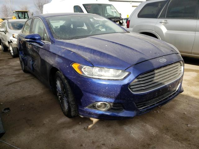 3FA6P0K97ER189504 - 2014 FORD FUSION TITANIUM BLUE photo 4