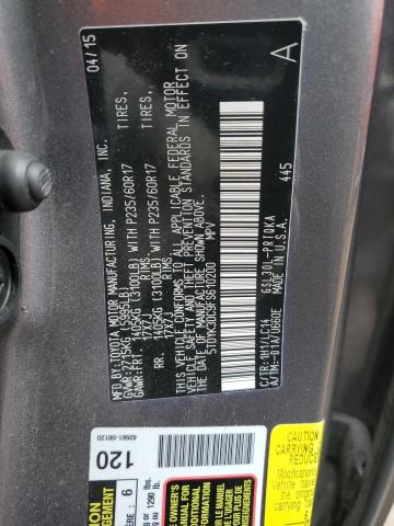 5TDYK3DC9FS610200 - 2015 TOYOTA SIENNA XLE GRAY photo 14