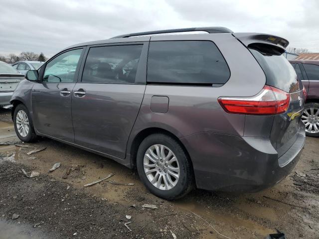 5TDYK3DC9FS610200 - 2015 TOYOTA SIENNA XLE GRAY photo 2