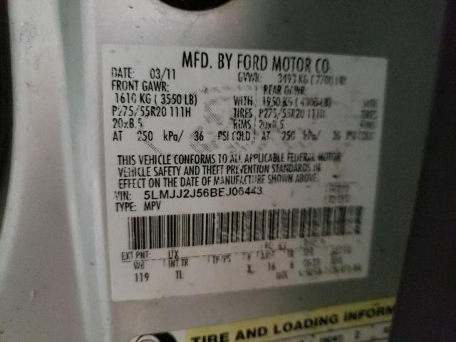 5LMJJ2J56BEJ06443 - 2011 LINCOLN NAVIGATOR 银色 照片 13