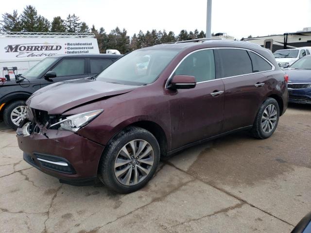 5FRYD4H49FB001257 - 2015 ACURA MDX TECHNOLOGY MAROON photo 1