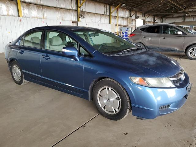 JHMFA36259S009360 - 2009 HONDA CIVIC HYBRID BLUE photo 4