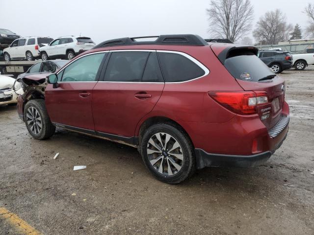 4S4BSBLC4F3215100 - 2015 SUBARU OUTBACK 2.5I LIMITED RED photo 2