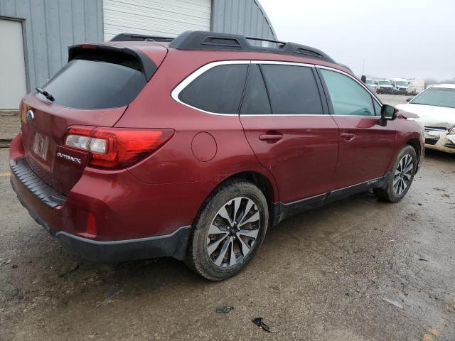 4S4BSBLC4F3215100 - 2015 SUBARU OUTBACK 2.5I LIMITED RED photo 3