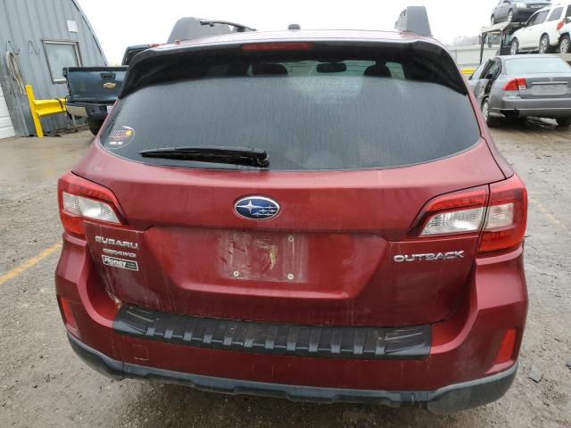 4S4BSBLC4F3215100 - 2015 SUBARU OUTBACK 2.5I LIMITED RED photo 6