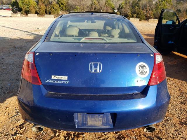 1HGCS22879A006232 - 2009 HONDA ACCORD EXL BLUE photo 6