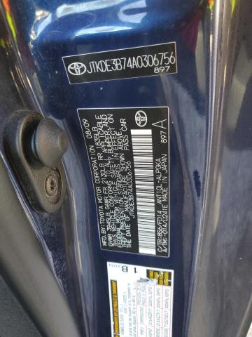 JTKDE3B74A0306756 - 2010 TOYOTA SCION TC BLUE photo 12