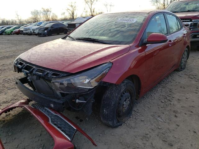 3KPA24AB9KE172821 - 2019 KIA RIO S RED photo 1