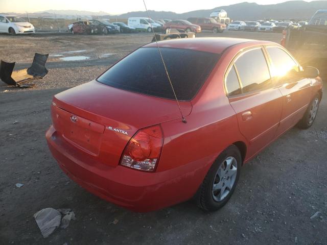 KMHDN46D44U869280 - 2004 HYUNDAI ELANTRA GLS RED photo 3