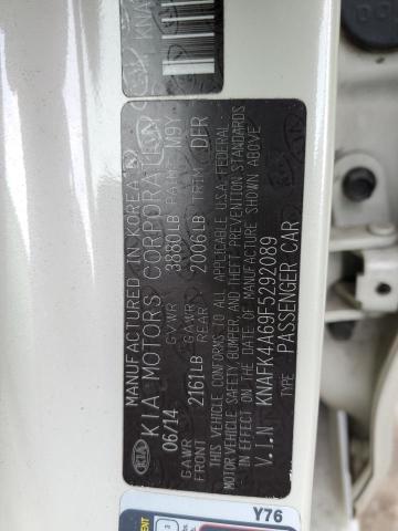 KNAFK4A69F5292089 - 2015 KIA FORTE LX WHITE photo 12