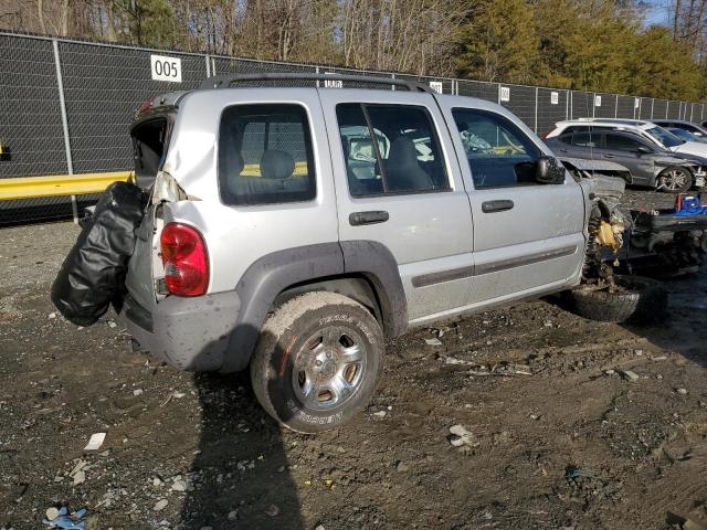 1J4GL48KX4W304565 - 2004 JEEP LIBERTY SPORT SILVER photo 3