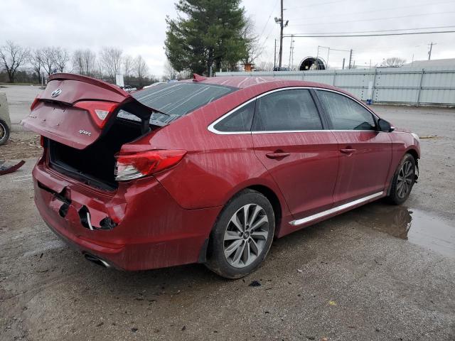 5NPE34AFXGH292826 - 2016 HYUNDAI SONATA SPORT RED photo 3