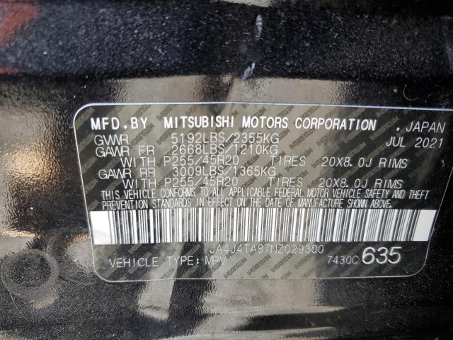 JA4J4TA87NZ029300 - 2022 MITSUBISHI OUTLANDER ES CHARCOAL photo 13