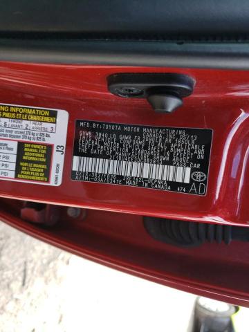 2T1BU4EE3DC082813 - 2013 TOYOTA COROLLA BASE RED photo 12