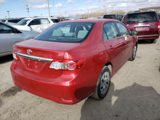 2T1BU4EE3DC082813 - 2013 TOYOTA COROLLA BASE RED photo 3