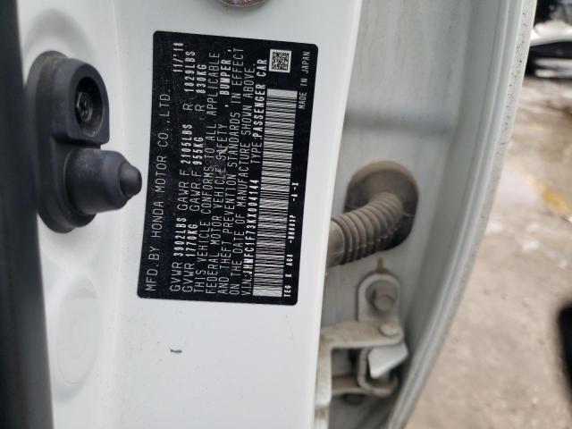 JHMFC1F73KX004144 - 2019 HONDA CIVIC EXL Ağ foto 12