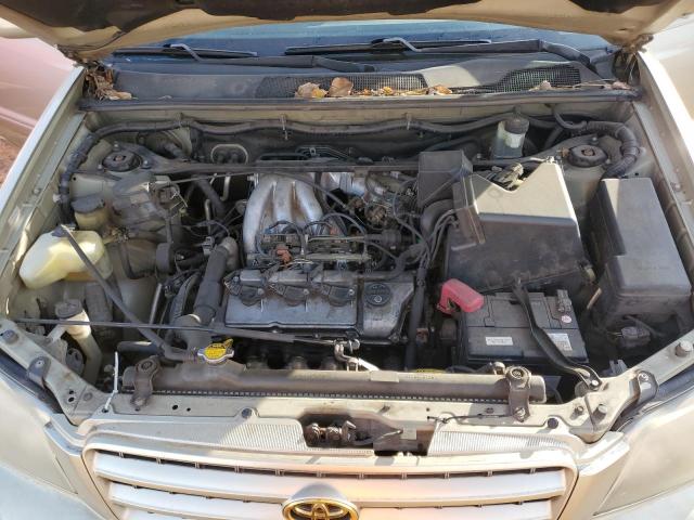 JTEHF21A710024846 - 2001 TOYOTA HIGHLANDER TAN photo 12