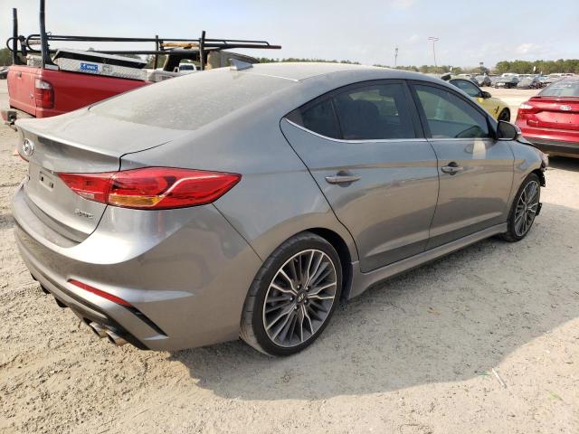 KMHD04LB6HU362419 - 2017 HYUNDAI ELANTRA SPORT GRAY photo 3