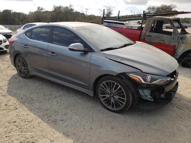 KMHD04LB6HU362419 - 2017 HYUNDAI ELANTRA SPORT GRAY photo 4